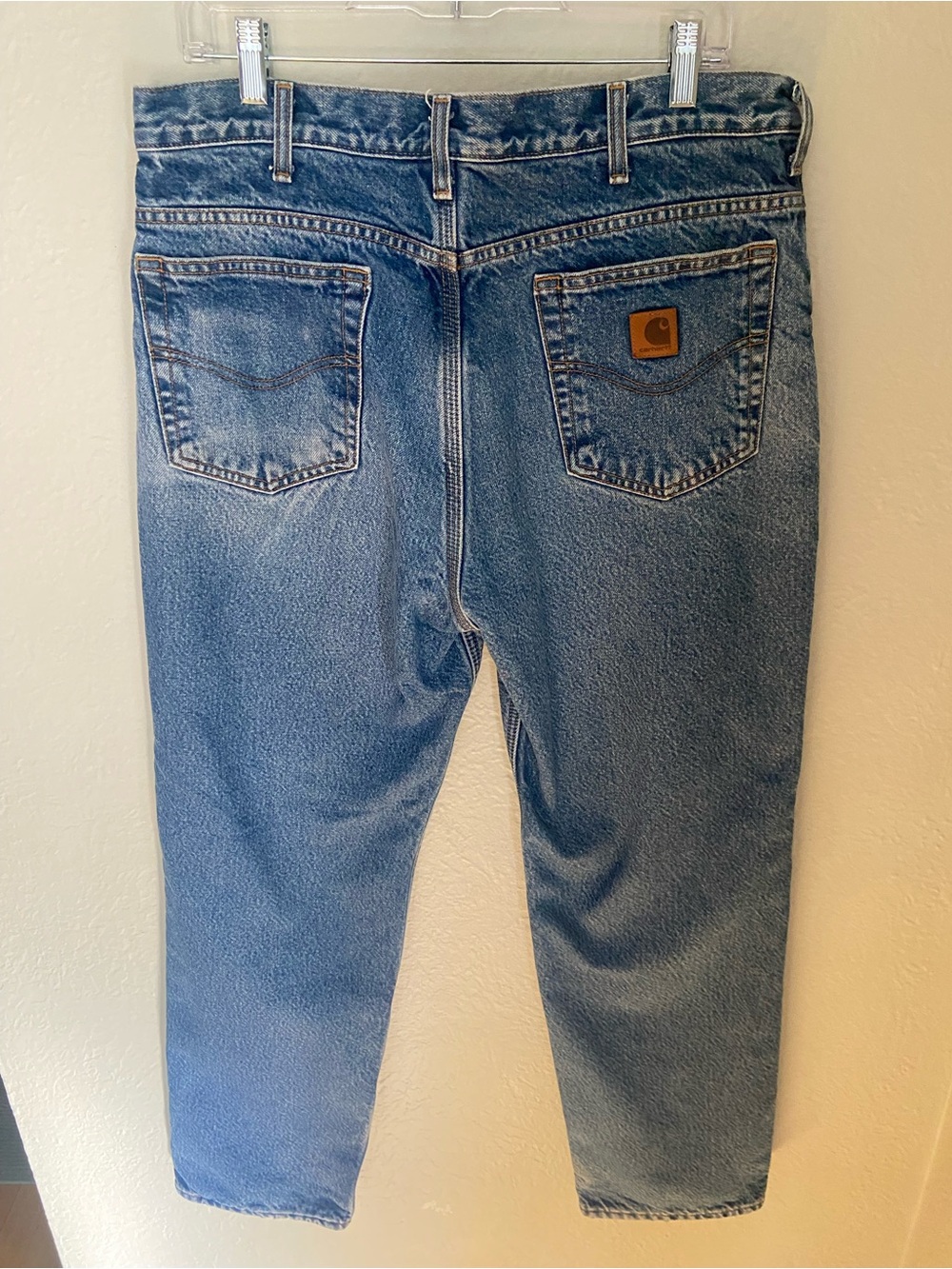 Carhartt Men’s Jeans Fleece Lined 34x32 Relaxed Straight Fit Workwear Outdoor